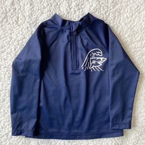 Old Navy Boy’s Long Sleeve Rash Guard Swim Shirt with front zipper